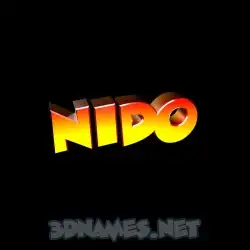 nido in Black Background style - 3D name wallpaper