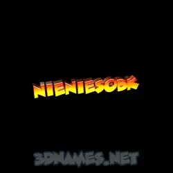 nieniesobk in Black Background style - 3D name wallpaper