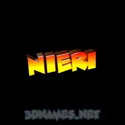 nieri in Black Background style - 3D name wallpaper