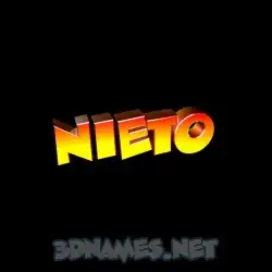 nieto in Black Background style - 3D name wallpaper