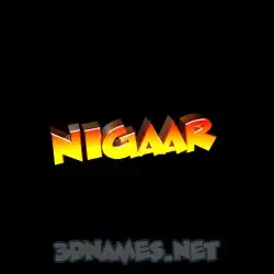 nigaar in Black Background style - 3D name wallpaper