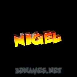 nigel in Black Background style - 3D name wallpaper