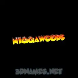 niggawoods in Black Background style - 3D name wallpaper