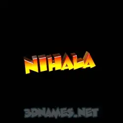 nihala in Black Background style - 3D name wallpaper