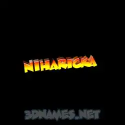 niharicka in Black Background style - 3D name wallpaper