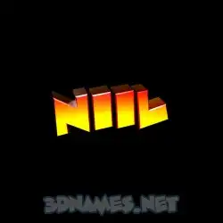 niil in Black Background style - 3D name wallpaper