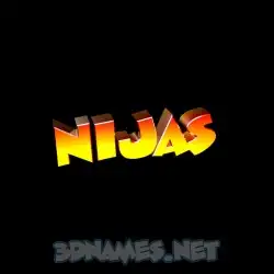 nijas in Black Background style - 3D name wallpaper