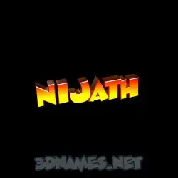 nijath in Black Background style - 3D name wallpaper