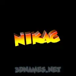 nikac in Black Background style - 3D name wallpaper