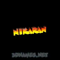 nikaran in Black Background style - 3D name wallpaper