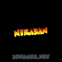 nikasan in Black Background style - 3D name wallpaper