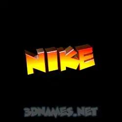 nike in Black Background style - 3D name wallpaper