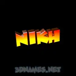 nikh in Black Background style - 3D name wallpaper