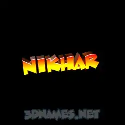 nikhar in Black Background style - 3D name wallpaper