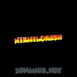 nikhilokesh in Black Background style - 3D name wallpaper