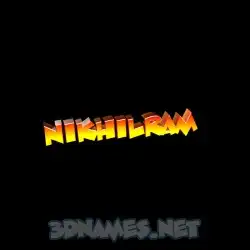 nikhilram in Black Background style - 3D name wallpaper