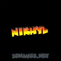 nikhyl in Black Background style - 3D name wallpaper