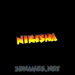 nikisha in Black Background style - 3D name wallpaper