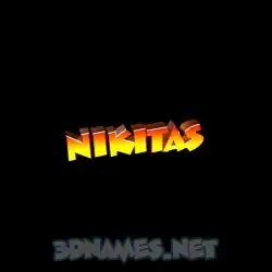 nikitas in Black Background style - 3D name wallpaper