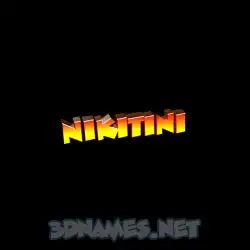 nikitini in Black Background style - 3D name wallpaper