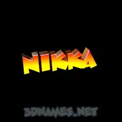 nikka in Black Background style - 3D name wallpaper