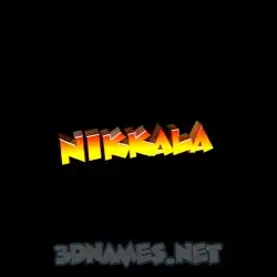 nikkala in Black Background style - 3D name wallpaper