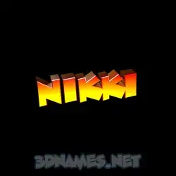 nikki in Black Background style - 3D name wallpaper