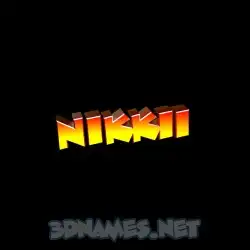 nikkii in Black Background style - 3D name wallpaper