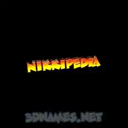 nikkipedia in Black Background style - 3D name wallpaper