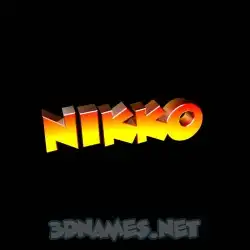 nikko in Black Background style - 3D name wallpaper