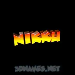 nikku in Black Background style - 3D name wallpaper
