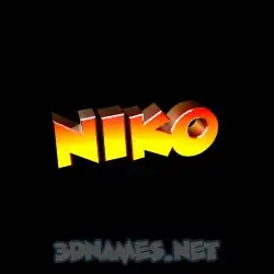 niko in Black Background style - 3D name wallpaper