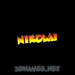 nikolai in Black Background style - 3D name wallpaper