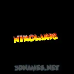 nikolakic in Black Background style - 3D name wallpaper