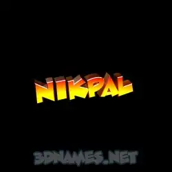 nikpal in Black Background style - 3D name wallpaper