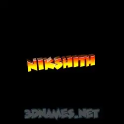 nikshith in Black Background style - 3D name wallpaper