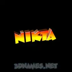 nikta in Black Background style - 3D name wallpaper