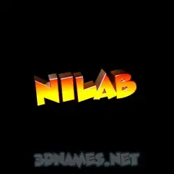 nilab in Black Background style - 3D name wallpaper
