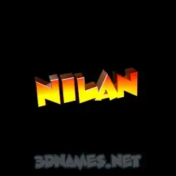 nilan in Black Background style - 3D name wallpaper