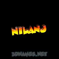 nilanj in Black Background style - 3D name wallpaper