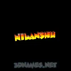 nilanshu in Black Background style - 3D name wallpaper