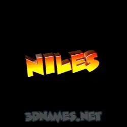 niles in Black Background style - 3D name wallpaper