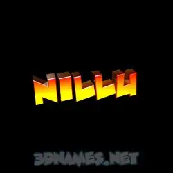 nillu in Black Background style - 3D name wallpaper