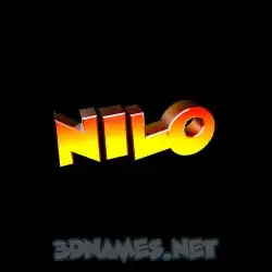 nilo in Black Background style - 3D name wallpaper
