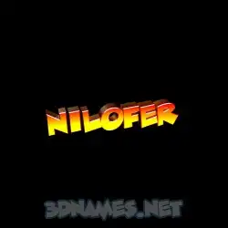 nilofer in Black Background style - 3D name wallpaper