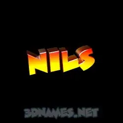 nils in Black Background style - 3D name wallpaper