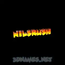 nilsrush in Black Background style - 3D name wallpaper