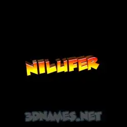 nilufer in Black Background style - 3D name wallpaper