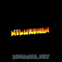 nilukshan in Black Background style - 3D name wallpaper