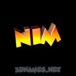 nim in Black Background style - 3D name wallpaper